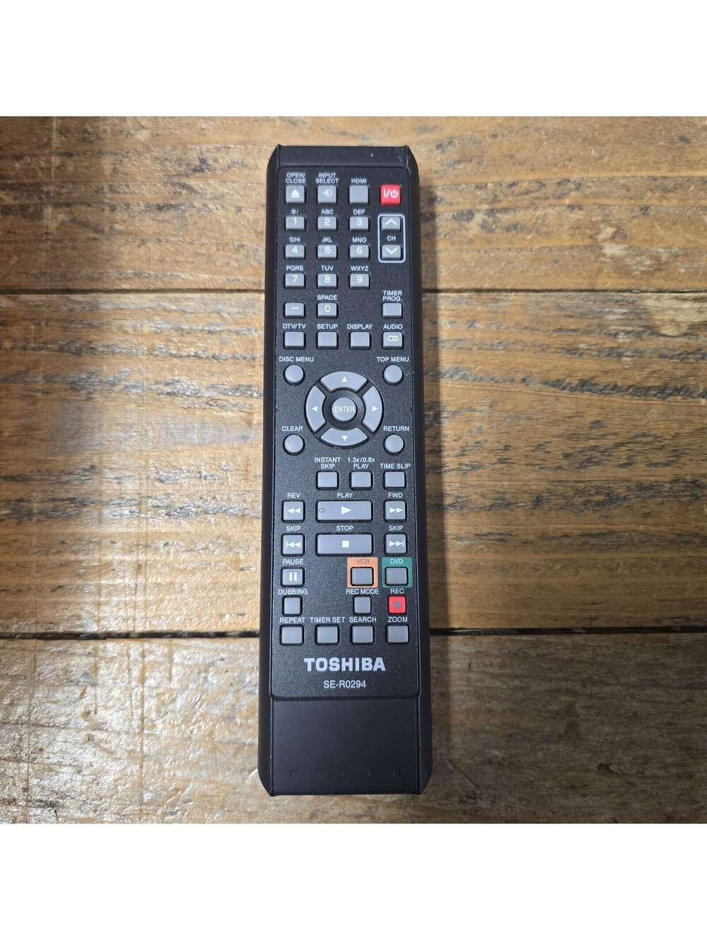 Toshiba SE-R0294 DVD  VCR Combo Remote Control for DVR-660KU DVR-670KU